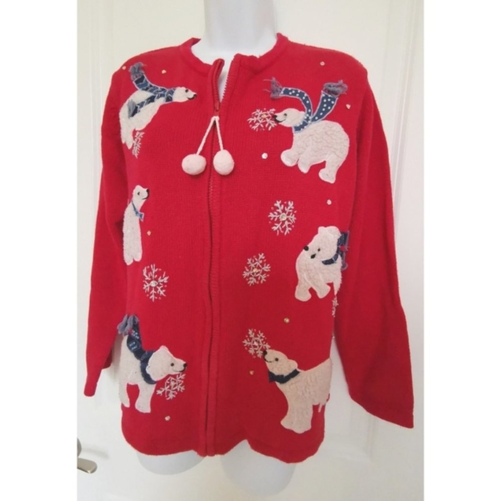 VINTAGE Christmas sweater Heirloom Collectibles 2004